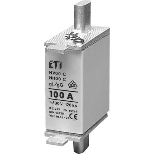 Sikring NH 00 100A 500V gL/gG knivsikring