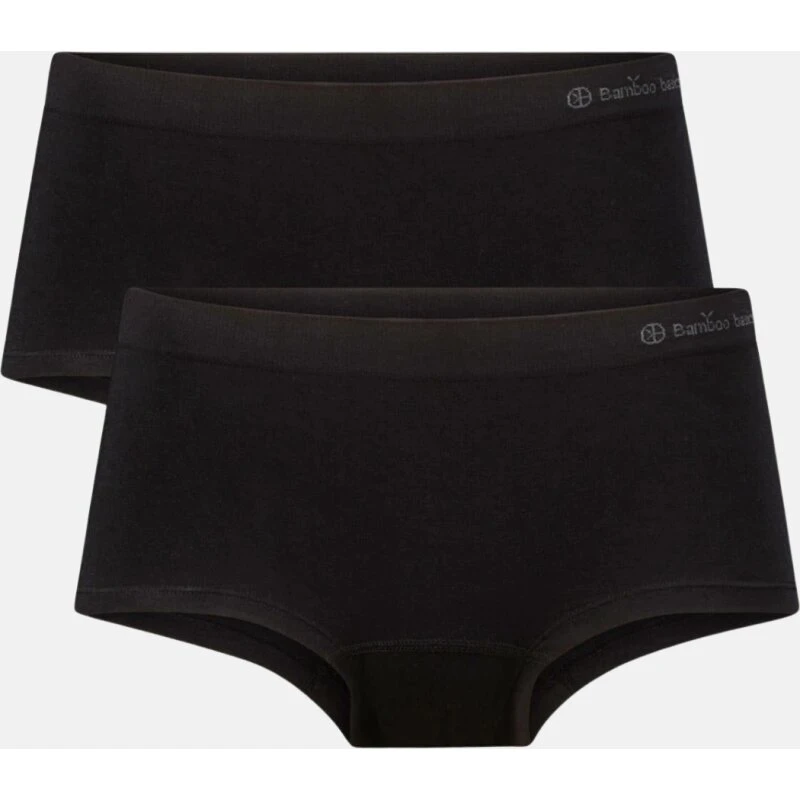 Bamboo Basics 2-pak sømløse hipster boyleg, sort