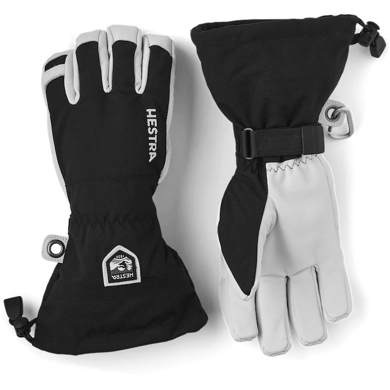 Hestra Army Leather Heli Ski Skihandsker, Sort, Str. 11