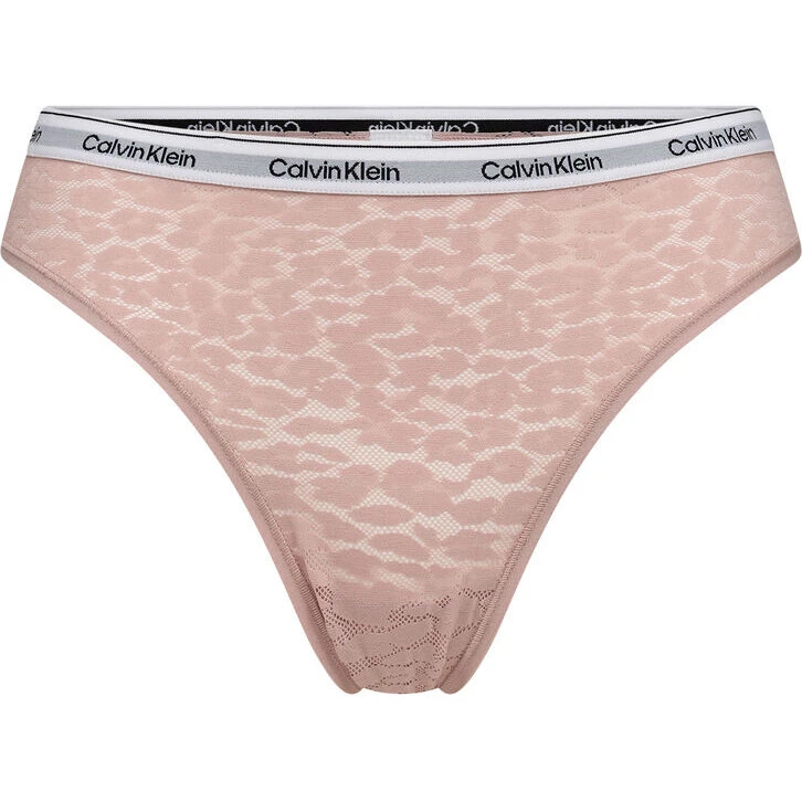 Calvin Klein Brazilian trusse i leopardblonde, mid-rise