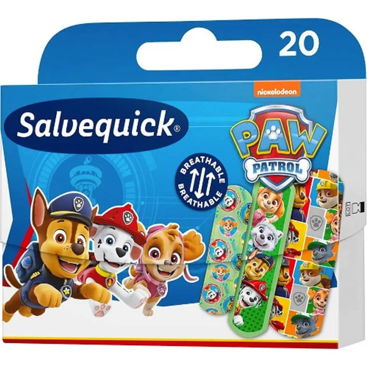 Salvequick Paw Patrol Plaster - 20 stk. i 3 størrelser