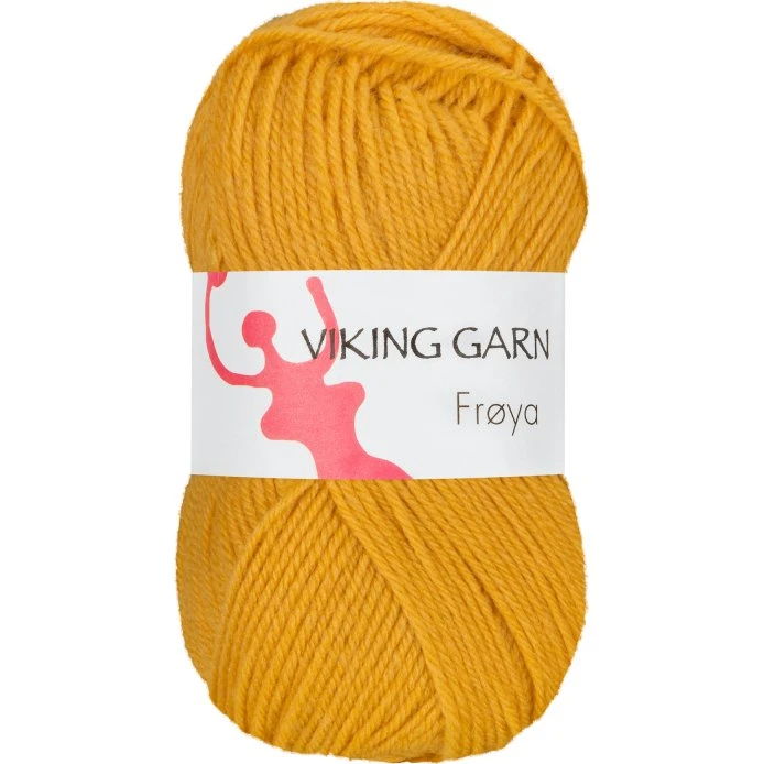 Viking Frøya 240 Gul - Superwash Uld/Nylon Garn
