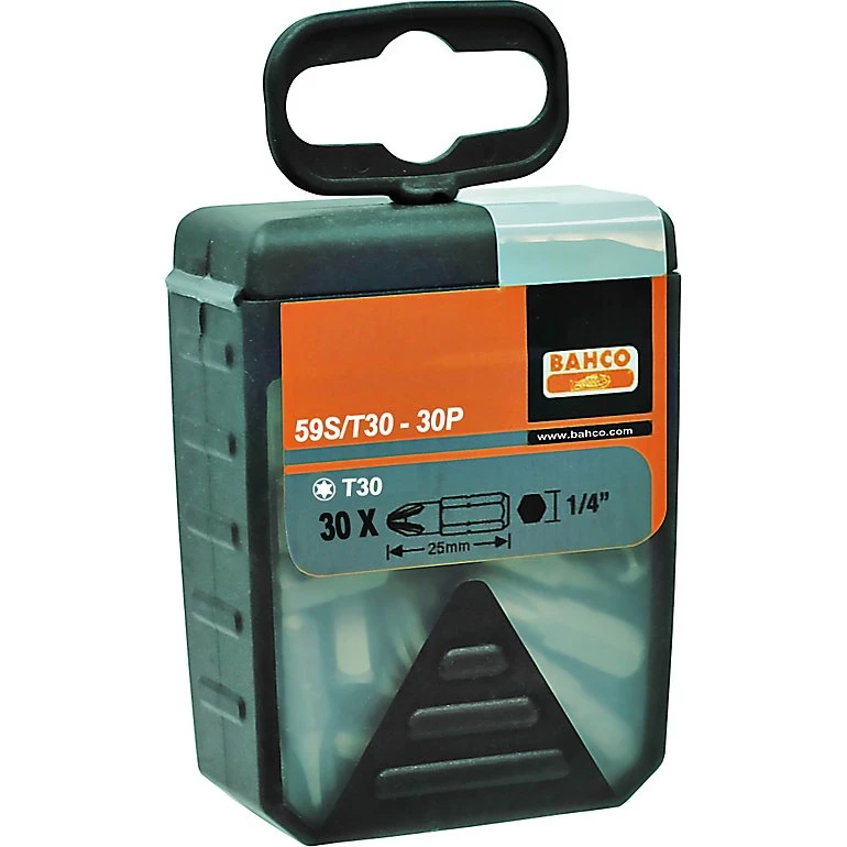 Bahco Torx T30 Bits, 25 mm, 30 stk. i boks