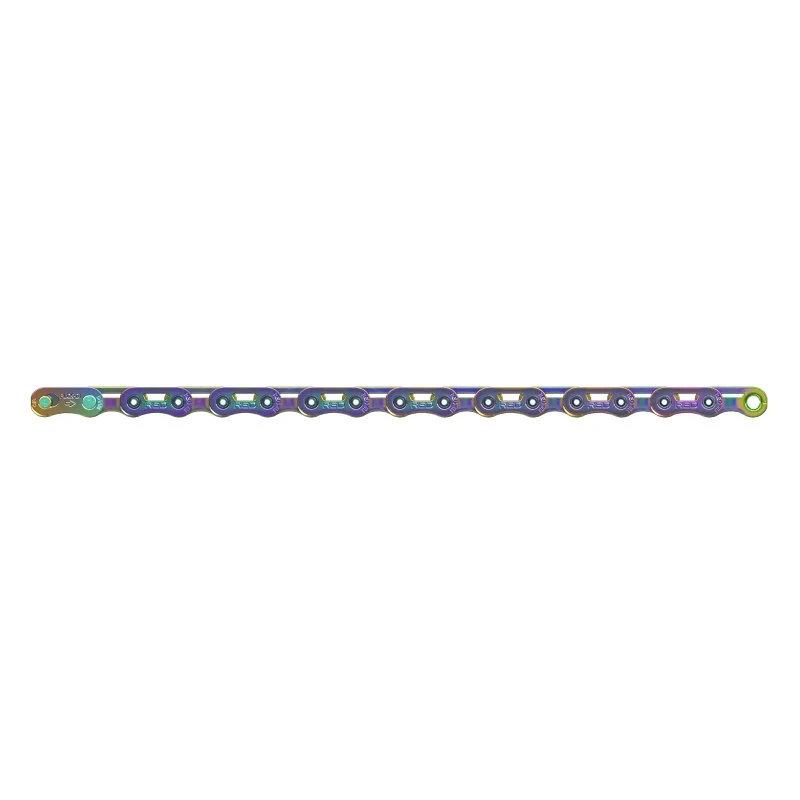 SRAM RED E1 Flattop kæde 12-speed Rainbow (126 led)