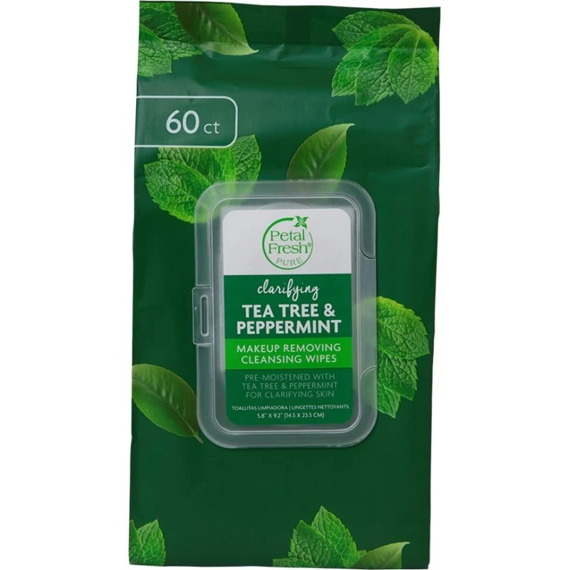 Petal Fresh Pure Tea Tree & Peppermint Makeup Removing Wipes