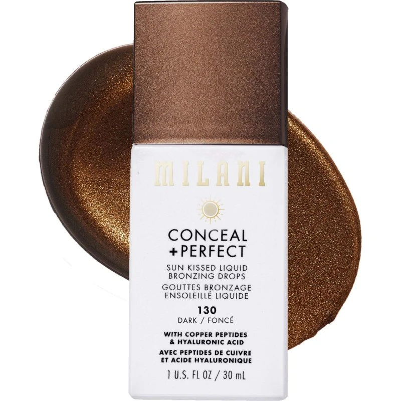 Milani Conceal + Perfect Sun Kissed Liquid Bronzing Drops Dark 130