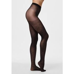 Pieces Pcnew Nikoline 20 den strømpebukser med prikker - sort