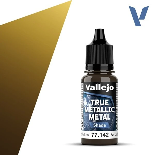 Vallejo True Metallic Metal Shade - Radiant Yellow - 18ml