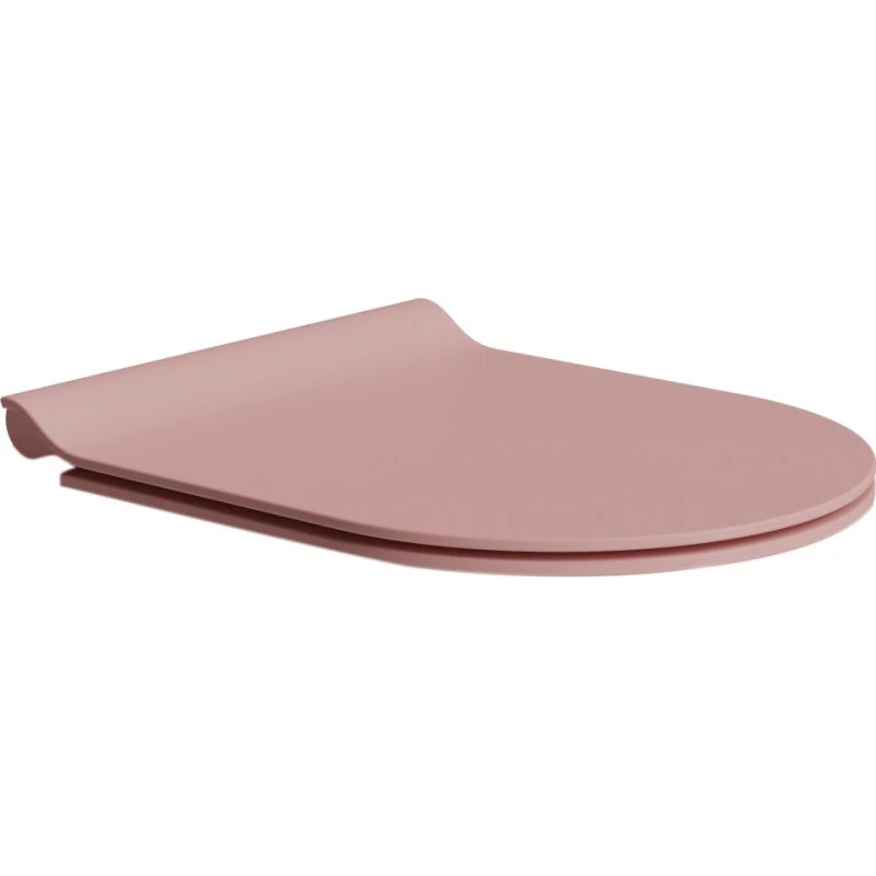 GSI Slim toiletsæde, soft close, aftagelig, mat rosa