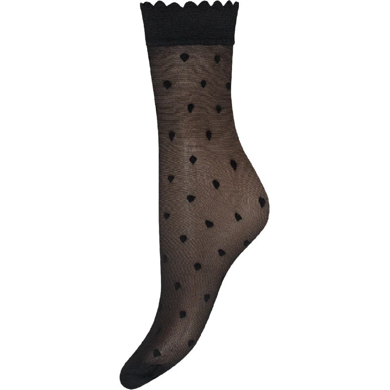 Hype The Detail Ankel Heart Socks 25D - Sort