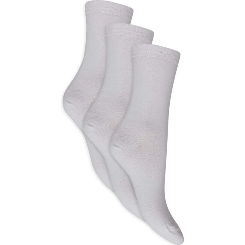 DECOY Ankelstrømper Organic Cotton 3-pak – Hvid