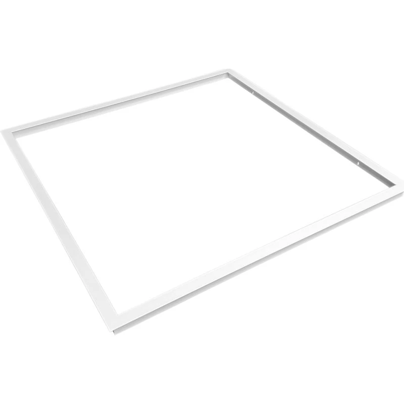 Indbygningsramme til 60x60 LED panel til Troldtekt, hvid kant