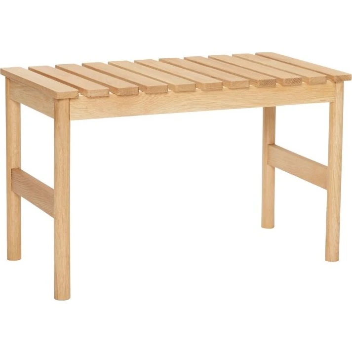 Hübsch Row bænk i egetræ - 122 cm