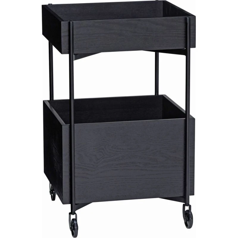 Hübsch Fresh Rullebord - Sort - 42x41x68 cm