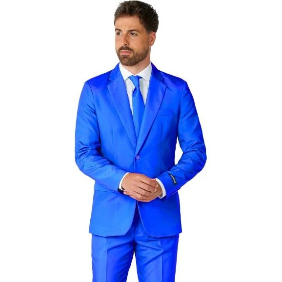 Suitmeister Blåt jakkesæt (jakke, bukser & slip)