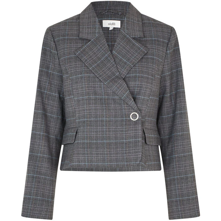 MbyM Iva-M Cropped Blazer - Grey Check