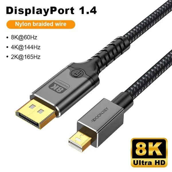 NÖRDIC 3m Mini DisplayPort til DisplayPort 1.4 Kabel - 8K@60Hz