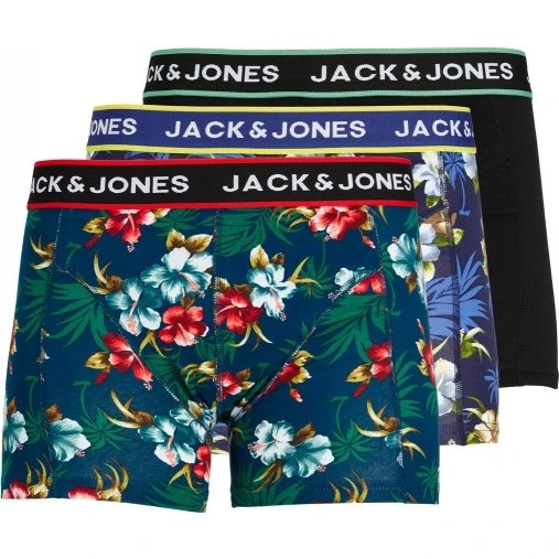 Jack & Jones 3-pak printede trunks til herre, multi