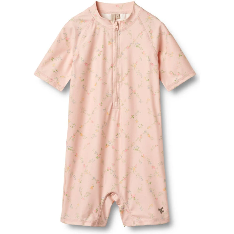 Wheat Badeheldragt Cas – powder checked flowers