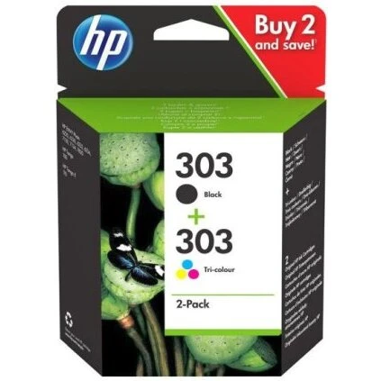 HP 303 Original 2-pak - Sort + trefarvet