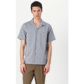 Tommy Hilfiger Dobby Kortærmet Skjorte Navy