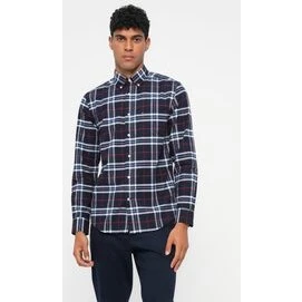 Tommy Hilfiger Brushed Oxford Check Skjorte - Desert Sky
