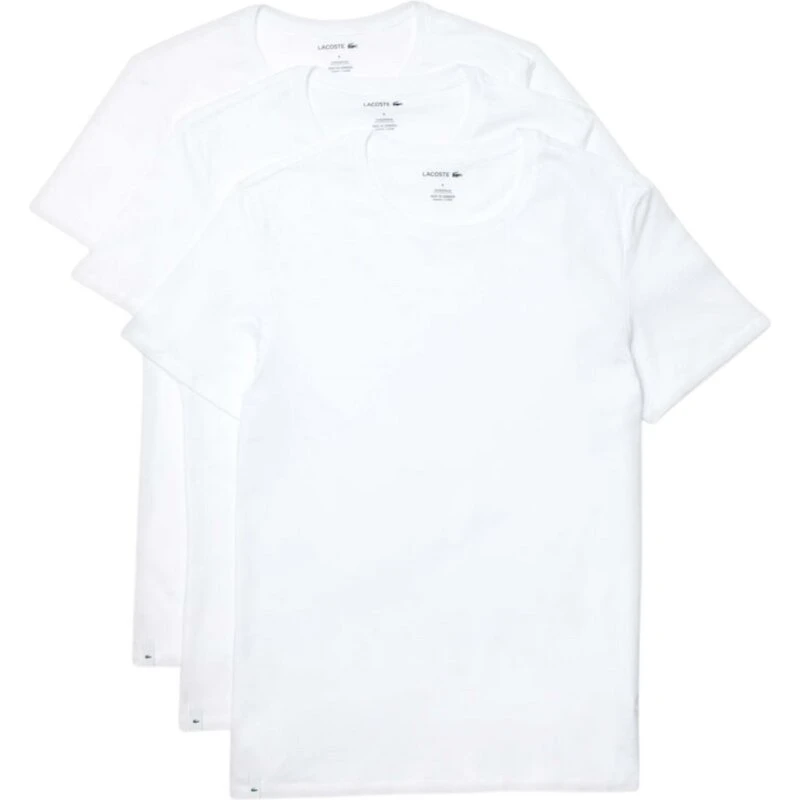 Lacoste Slim Fit 3-pak T-shirts, Crew Neck — Hvid