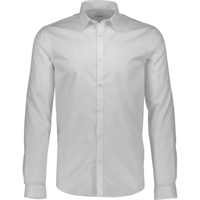 Lindbergh Slim Fit Skjorte Hvid M – Strygefri med Nanotex