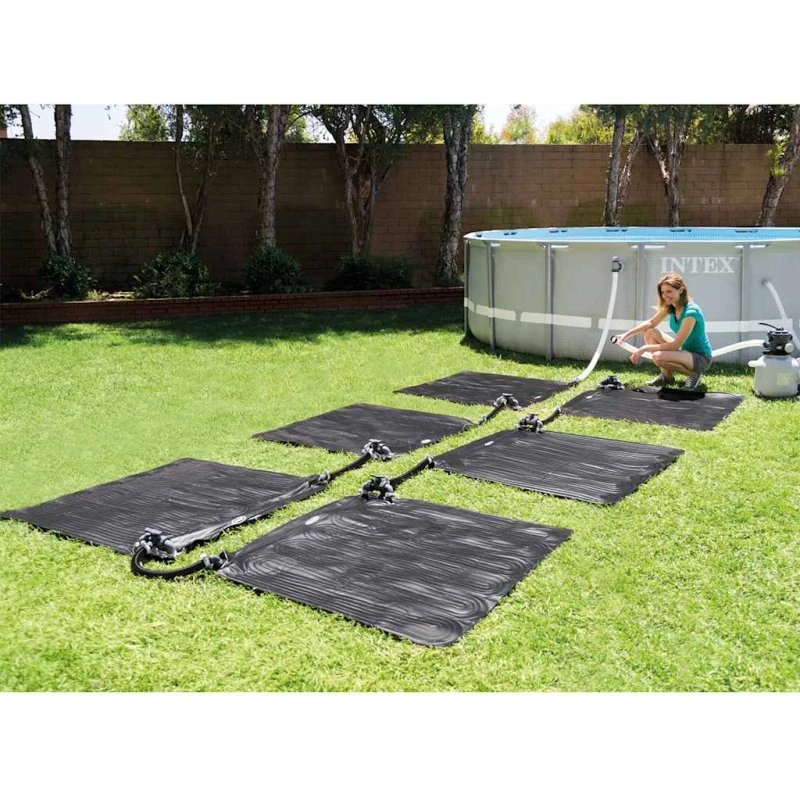 Intex solvarmer til pool, 1,2x1,2 m, sort PVC, 28685
