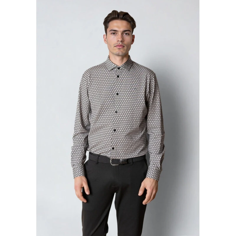 Clean Cut Copenhagen Formal AOP Stretch Shirt CC3008