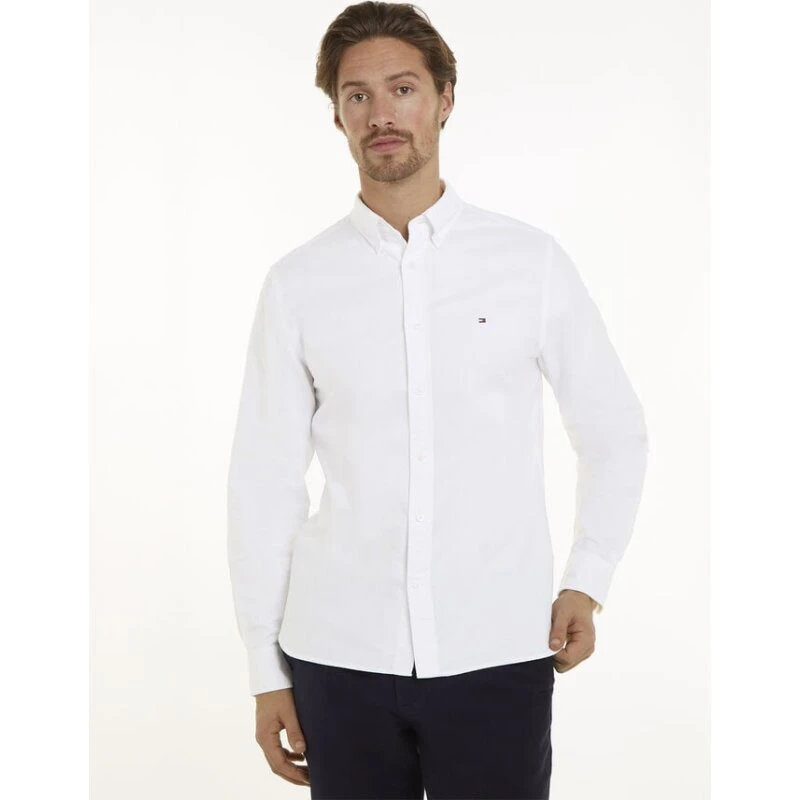 Tommy Hilfiger Solid Heritage Oxford Skjorte Regular Fit Hvid XXL
