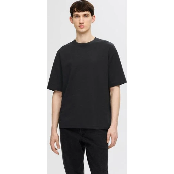 Selected Oscar SS O-Neck Tee Noos - Loose Fit T-shirt