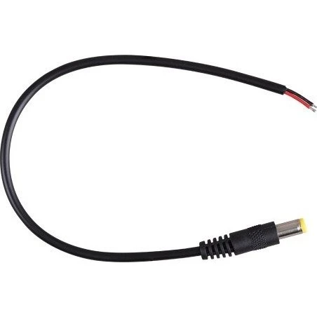 DC hanstik til LED strips, 5V-48V, sort