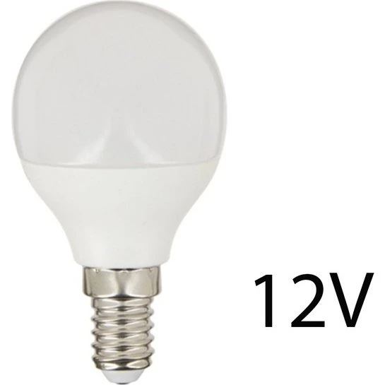E14 LED Pære 4W P45 - 12V DC - Varm Hvid
