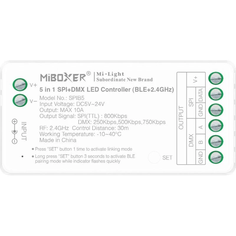 Miboxer 5i1 RGB+CCT SPI DMX+Bluetooth Løbelys Controller