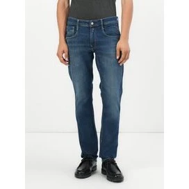 Replay Anbass Super Stretch Bio Jeans – Mellemblå