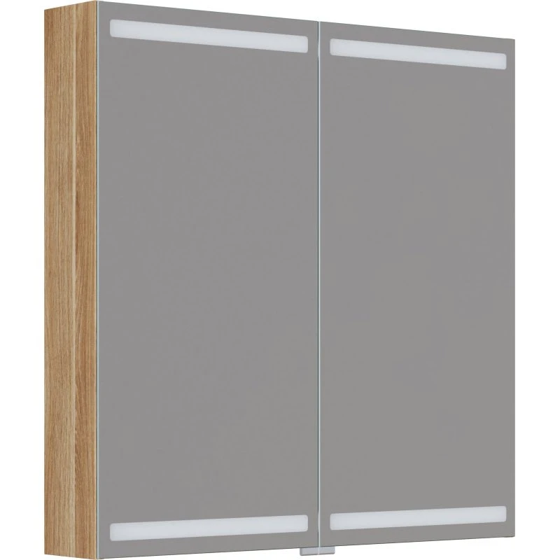 Dansani Luna Level spejlskab, 80x80 cm, eg
