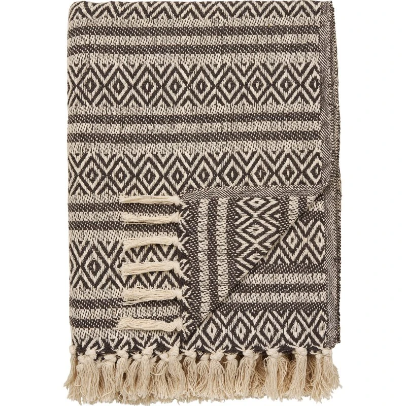 House Nordic Adana Plaid, brun, 130x180 cm