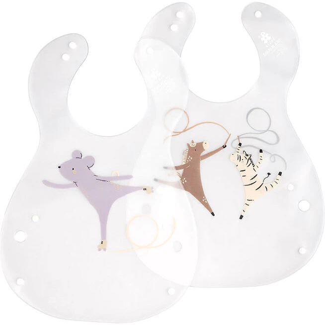 Sebra Teeny Toes hagesmække 2-pak, Rose