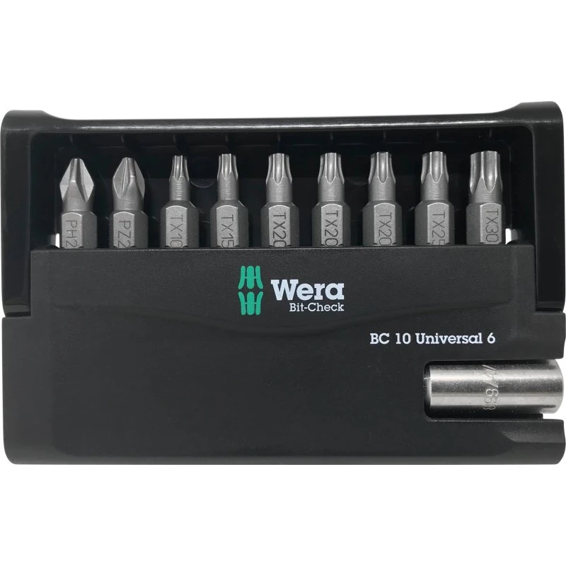 Wera/HJS bitssæt 8151/55/67-9/899 med 10 dele