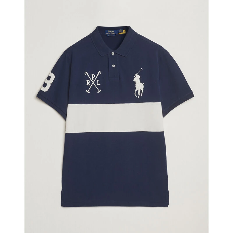 Ralph Lauren Custom Slim Fit Polo Navy med Big Pony