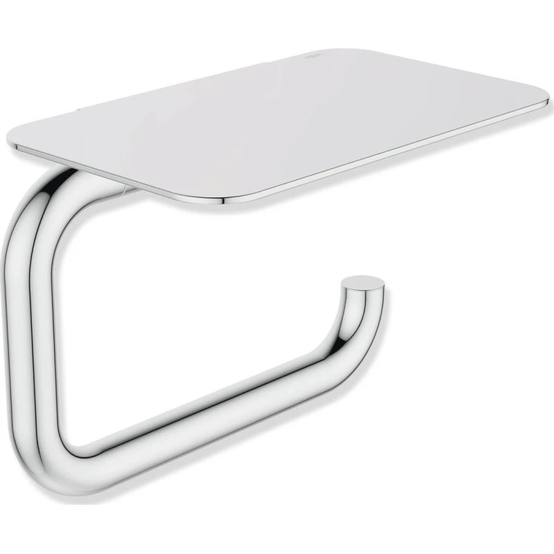 Hewi toiletrulleholder med hylde i blank krom