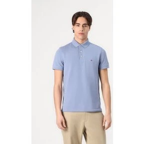 Tommy Hilfiger 1985 Slim Fit Pique Stribet Polo – Desert Sky/White, S