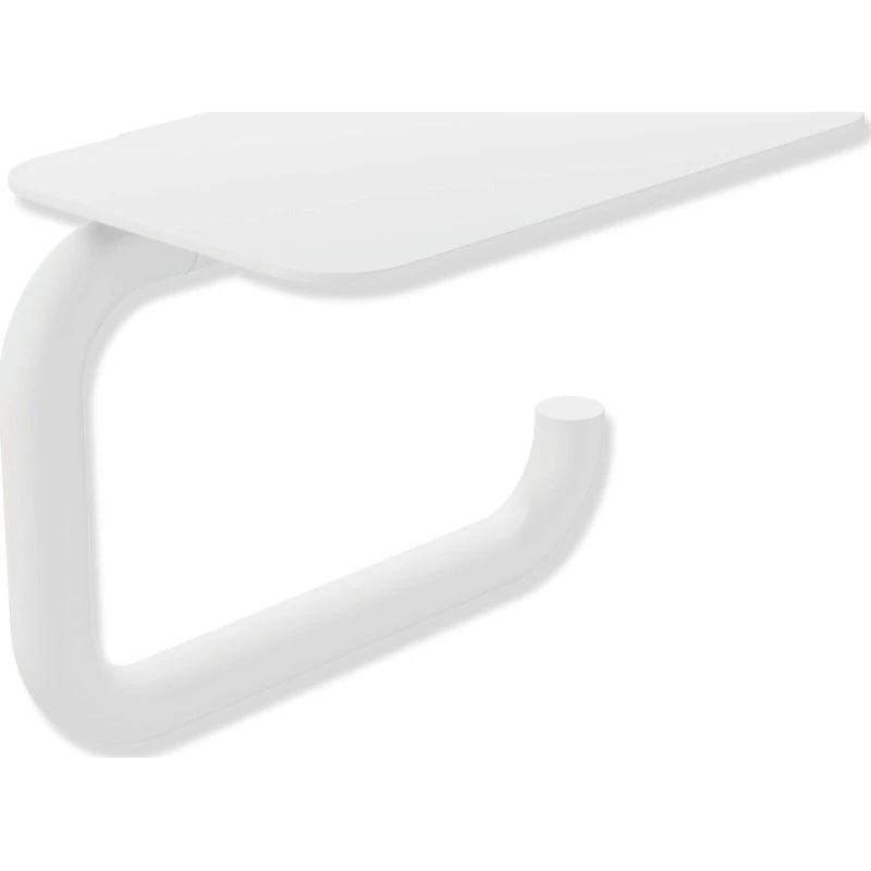 Hewi toiletrulleholder med hylde, hvid mat
