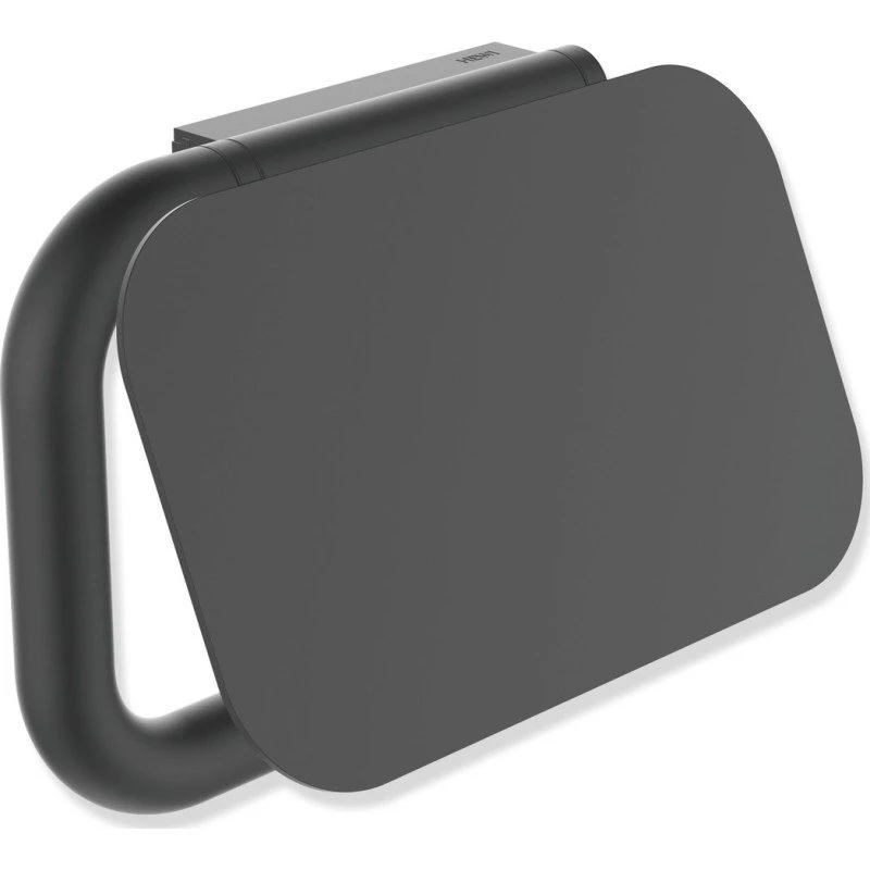 Hewi toiletrulleholder med låg, sort mat