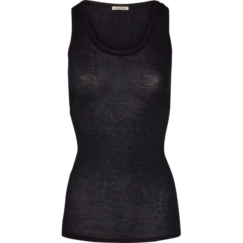 American Vintage Massachusetts tanktop, rund hals, sort