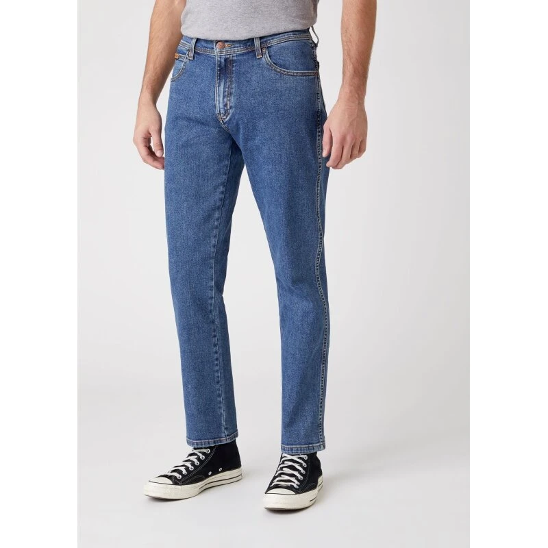 Wrangler Texas Stretch Jeans - Stonewash blå, Regular Fit