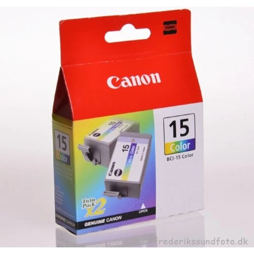 Canon BCI-15CL 3-i-1 farvepatron 2-pak (2x7,5 ml)