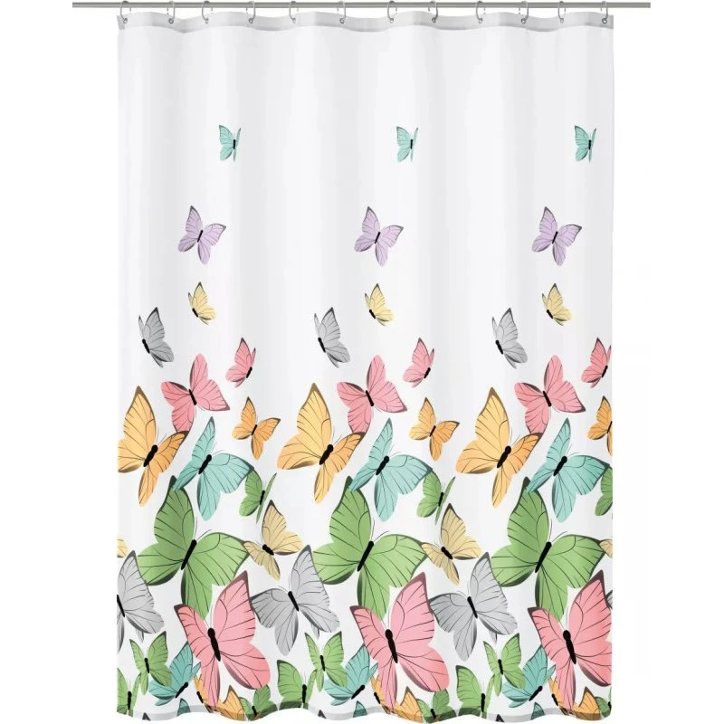 Kleine Wolke Butterflies badeforhæng, 180x200 cm, sommerfuglemønster