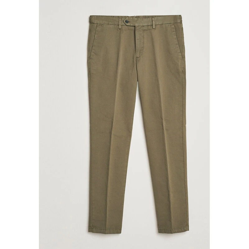 Oscar Jacobson Danwick chino i bomuld - Olive